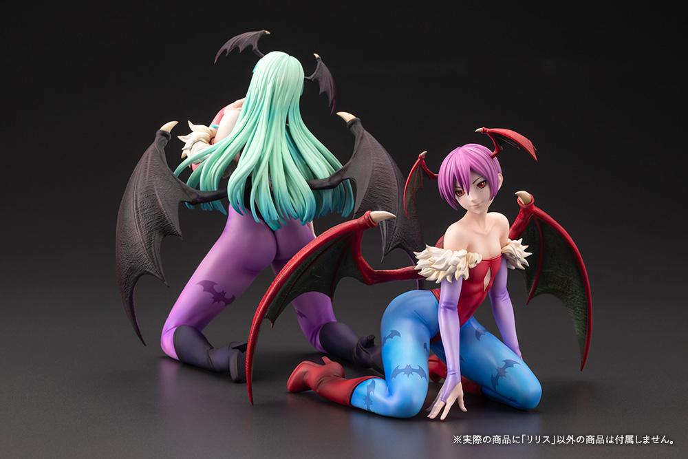 Rear comparison view of the Darkstalkers Lilith 1/7 Scale Figure with the separately sold Morrigan figure highlighting complementary display options.