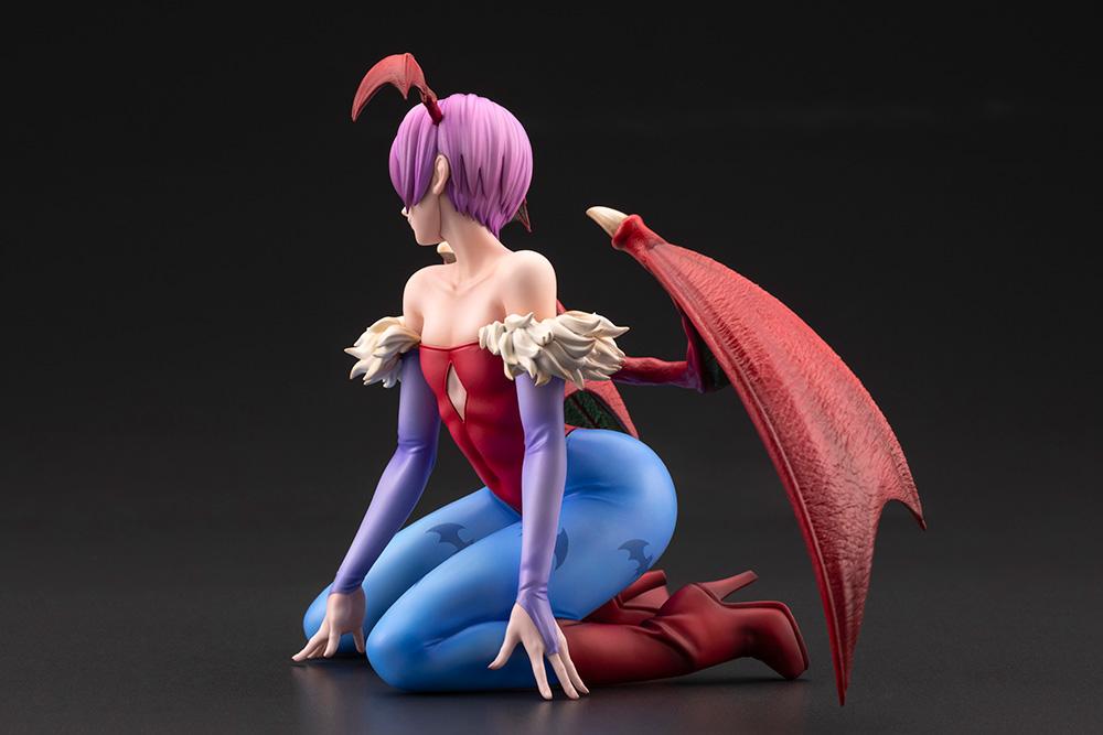 Rear right angle of the Darkstalkers Lilith 1/7 Scale Figure showcasing the wing design, pose, and premium sculpting details.