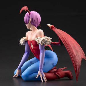 Rear right angle of the Darkstalkers Lilith 1/7 Scale Figure showcasing the wing design, pose, and premium sculpting details.