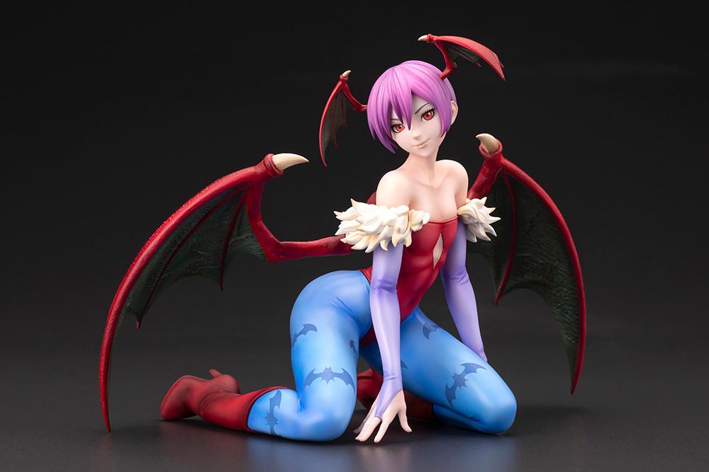 Right side profile of the Darkstalkers Lilith 1/7 Scale Figure highlighting her seated pose, wings, and detailed costume.