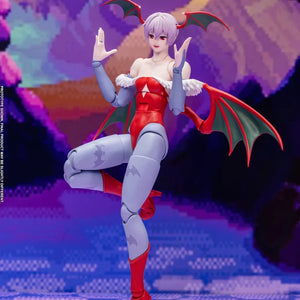 Darkstalkers Lilith 1/12 scale figure standing on one leg in a graceful dancing pose.