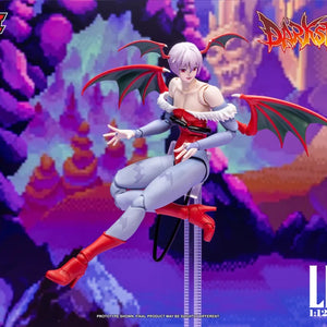 Storm Arena Lilith figure posed in a floating seated position on a clear support stand.