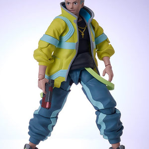 Intense combat stance of the David Martinez figure featuring an angry, teeth-gritting face plate while holding a pistol down at his side.