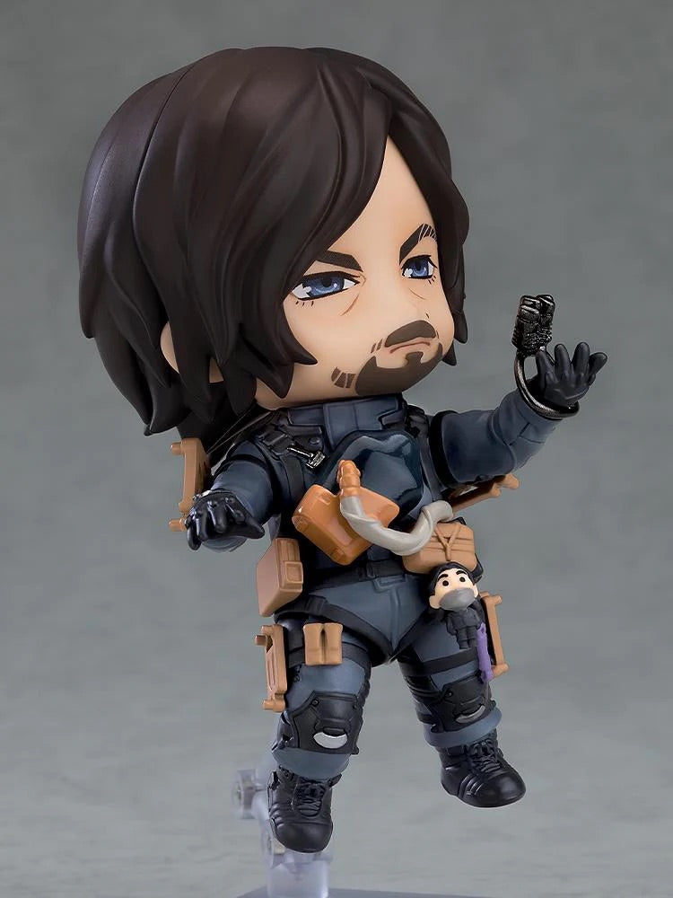 Nendoroid Sam figure giving a thumbs-up gesture, showing his face and the small BB pod attached to his suit.
