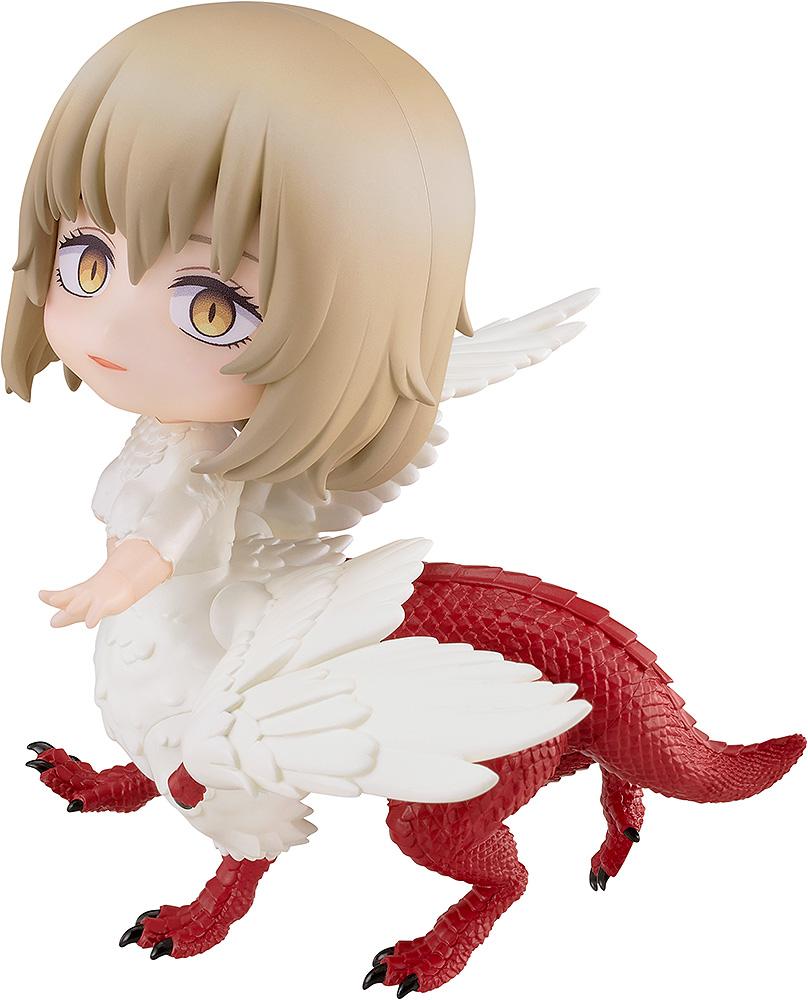 Isolated studio cutout of the Delicious in Dungeon Falin (Chimera) Nendoroid figure on a plain white background.