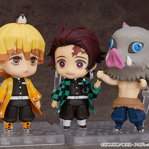Group shot of Nendoroid Inosuke Hashibira with Tanjiro and Zenitsu (other figures sold separately).