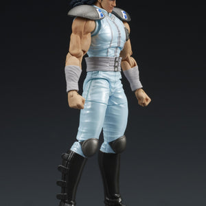 Three-quarter studio view of the Fist of the North Star DIGACTION Rei figure with clenched fists.