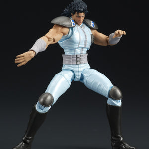 Wide combat stance pose of the Fist of the North Star Rei DIGACTION figure ready to execute Nanto Suichoken.