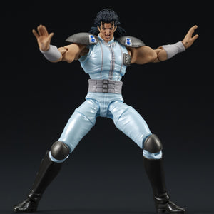 DIGACTION Fist of the North Star Rei figure posed dynamically with shouting head sculpt and open striking palms.