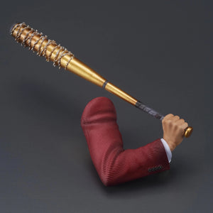 A detailed shot of the interchangeable arm accessory for the Ichiban Kasuga figure, holding the spiked golden Hero's Bat.