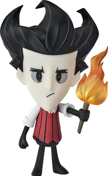 Main image of the Don't Starve Nendoroid Wilson figure by Good Smile Company, holding a translucent, burning torch accessory.