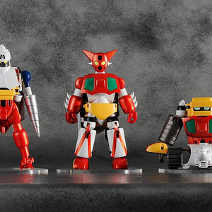 Getter-1, Getter-2, and Getter-3 figures standing on clear display bases.