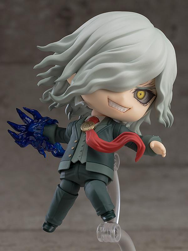 Edmond Dant�s Nendoroid in a dynamic action pose with an intense expression and translucent blue energy attack effect parts on his hand.