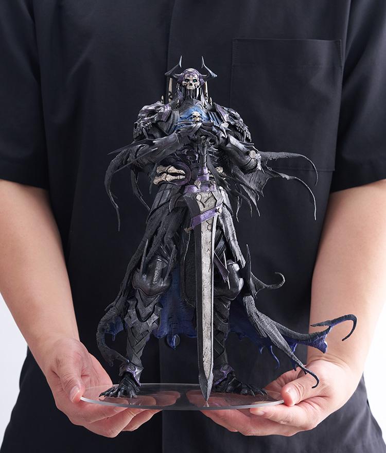 In-hand scale demonstration showing the massive 13-inch height of the Pop Up Parade SP First Hassan figure.