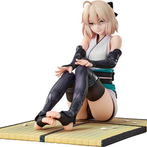 1/7 scale figure of Saber Okita Souji in her Final Ascension outfit from Fate/Grand Order, sitting on a tatami mat base.