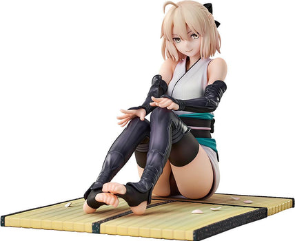 1/7 scale figure of Saber Okita Souji in her Final Ascension outfit from Fate/Grand Order, sitting on a tatami mat base.