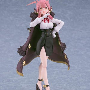Figma Aru Rikuhachima figure in a flustered pose using the "What?!" facial expression part.