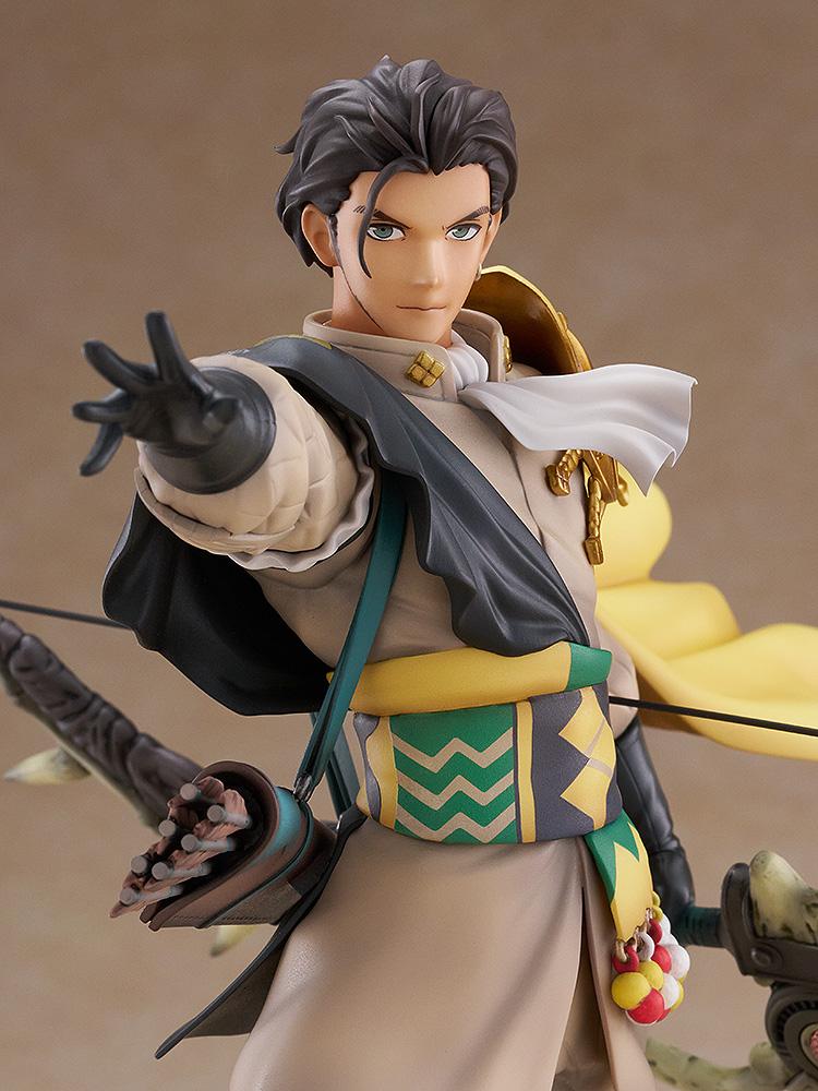 Upper body close-up of Claude von Riegan 1/7 scale figure with outstretched gloved hand and determined expression.
