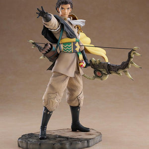 Intelligent Systems Fire Emblem: Three Houses Claude von Riegan 1/7 scale figure standing on rocky base holding Failnaught bow.