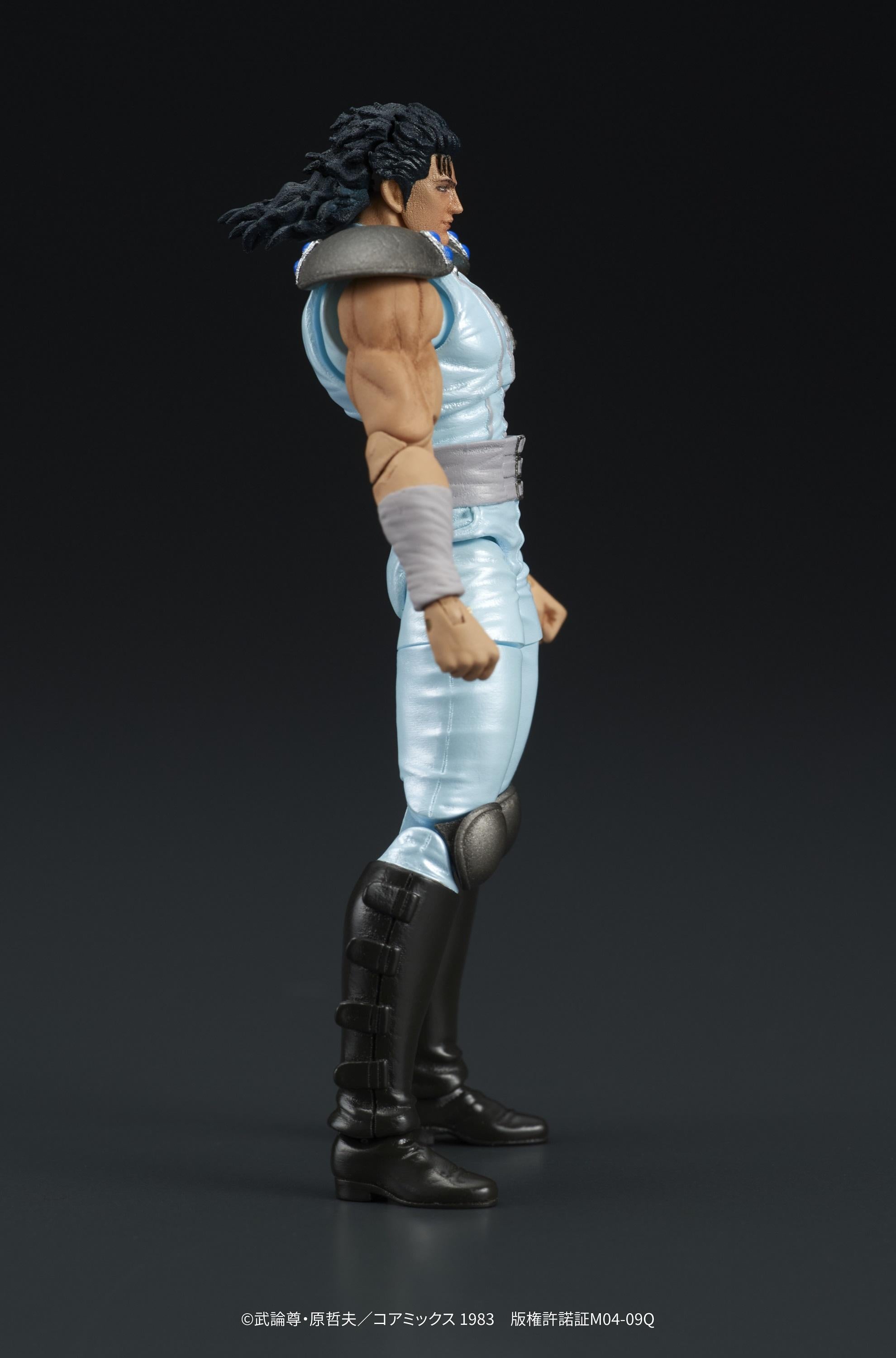 Right side profile view of the DIGACTION Rei action figure showcasing shoulder armor and boot details.