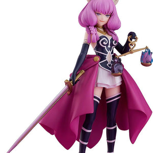 Isolated cutout product photo of the Frieren Aura POP UP PARADE figure by Good Smile Company on a white background.