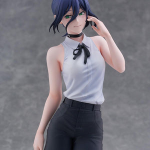 Close-up front view of the alternative pre-painted smiling face plate for the FuRyu Tenitol Tall Reze figure.