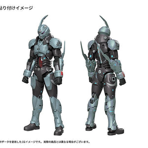 CG reference image showing the front and back placement guide for the G.U.Y.V.E.R. unit water-slide decals.