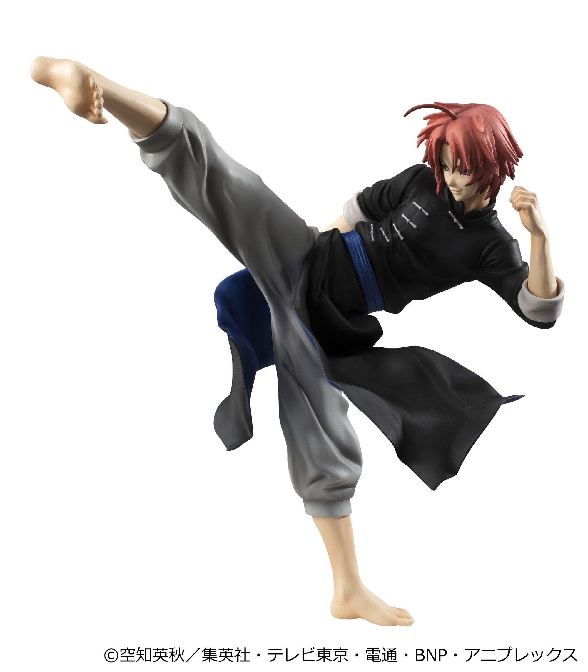 Full view of G.E.M. Series Kamui Ver.2 figure performing a sweeping high martial arts kick.