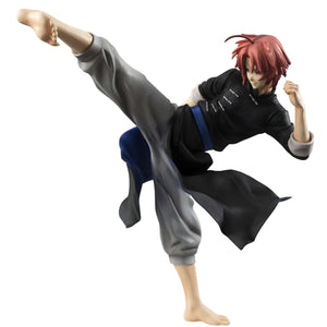 Full view of G.E.M. Series Kamui Ver.2 figure performing a sweeping high martial arts kick.