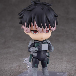 Gen Narumi Nendoroid with alternate hair piece holding a grey tablet accessory.