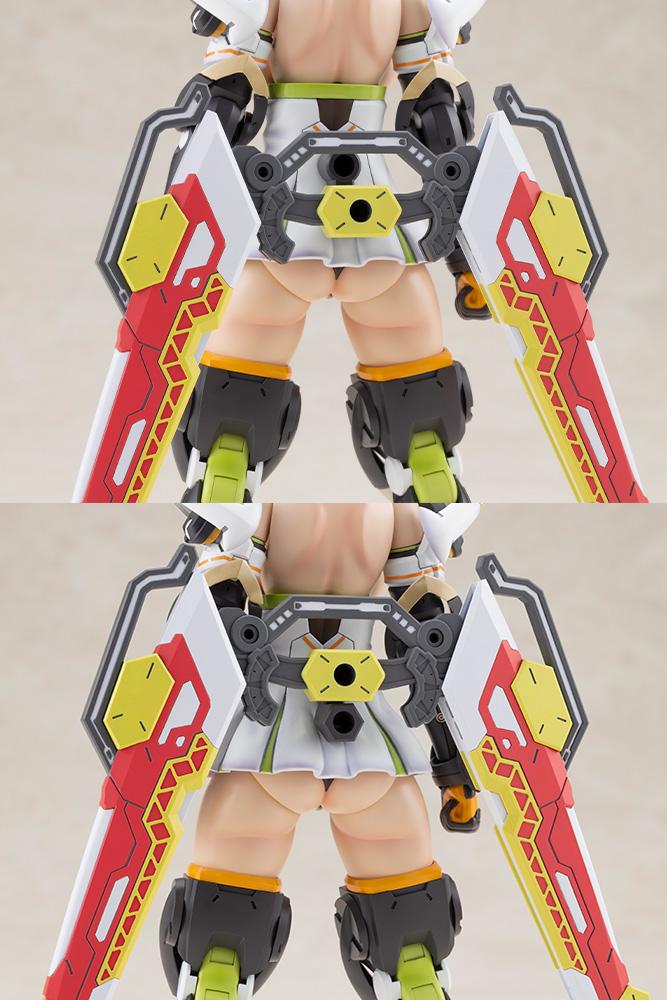 Two-panel detailed close-up showing the mechanical rear waist assembly and attachment parts for mounting the Fossil Bauer weapon to the back of the Gene Stellatears figure.