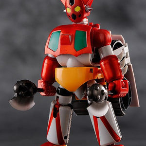 Getter-1 robot figure from the Dynamic Change series holding its signature double axes.