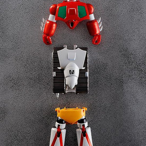 Component parts of the red Eagle machine arranged for transformation into Getter-1.