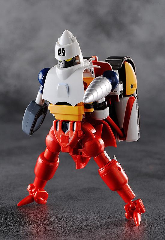 Dynamic pose of the Getter-2 figure showcasing its articulated drill arm and slim profile.