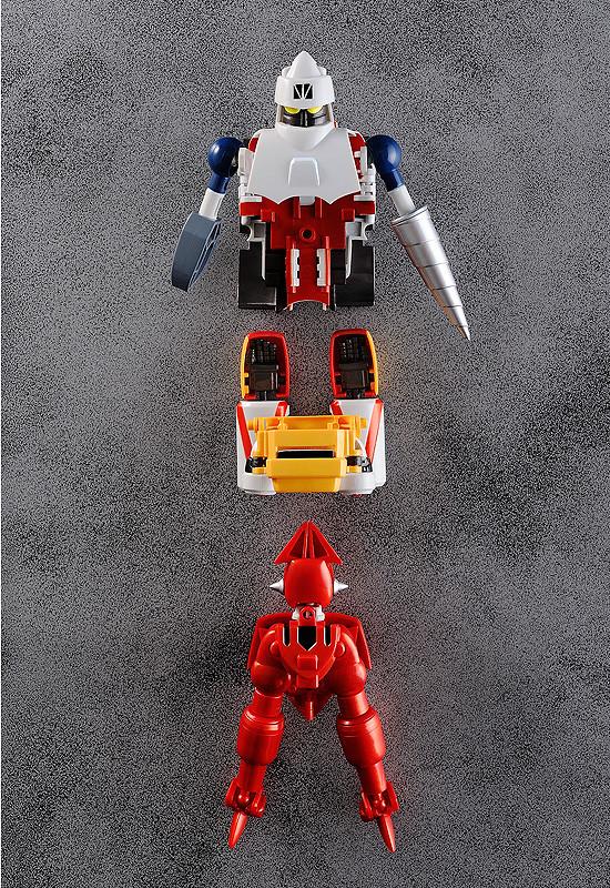 Component parts of the white Jaguar machine arranged for transformation into Getter-2.