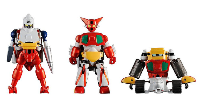 Group shot of Getter-2, Getter-1, and Getter-3 robots from the Dynamic Change figure set.