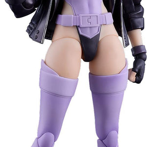 Full front view of the 16cm Motoko Kusanagi PLAMATEA plastic model kit in her signature Stand Alone Complex outfit.