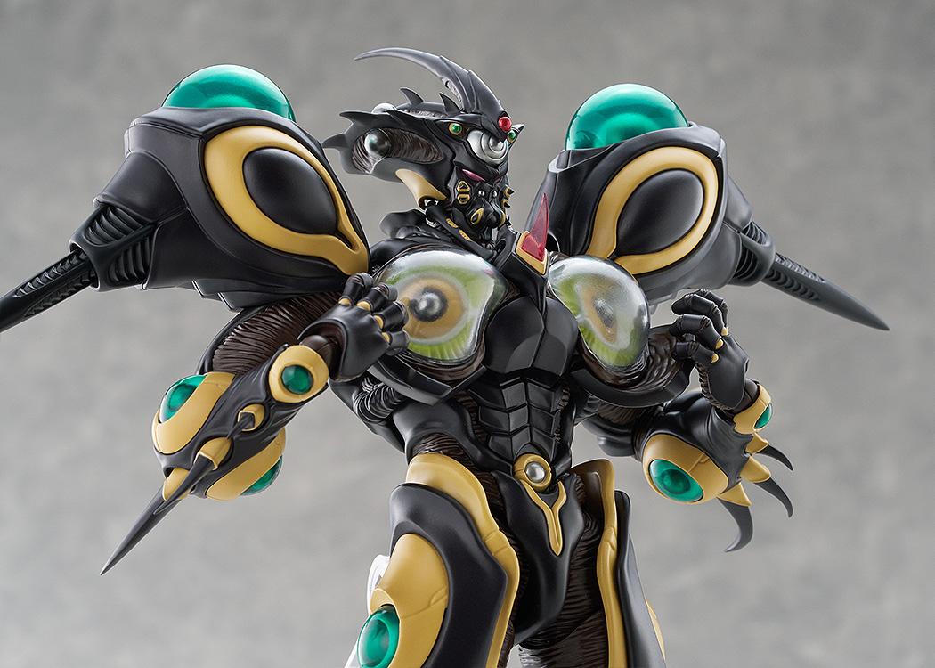 Close-up of the Gigantic Dark figure with chest plates open to reveal the biological Giga-Smasher weapon inside.