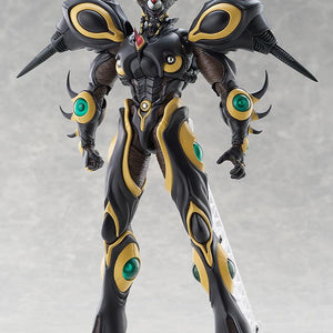 Gigantic Dark figma standing on a clear display base, showcasing the massive shoulder armor and intricate bio-mechanical details.