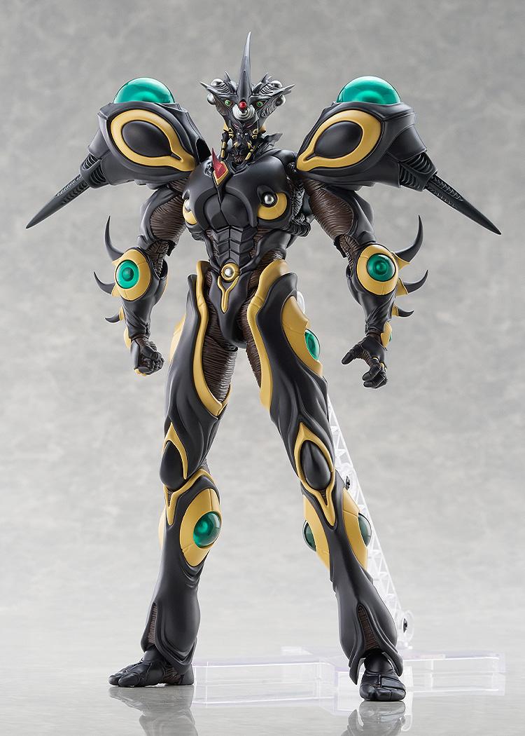 Gigantic Dark figma standing on a clear display base, showcasing the massive shoulder armor and intricate bio-mechanical details.