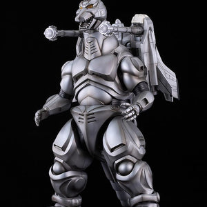Moderoid Super Mechagodzilla plastic model kit combined with the Garuda unit against a black background.