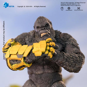 Upper body shot of HIYA Exquisite Basic Kong action figure pounding his B.E.A.S.T. Glove fist against his bare hand.
