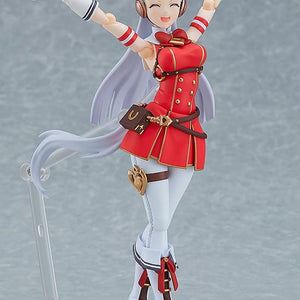 Action figure pose of Gold Ship with arms raised and the closed-eyes smiling face plate.