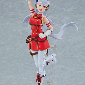 Gold Ship figma using the open-mouth smiling face plate and a victory pose with one arm raised.