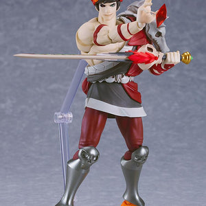 Zagreus figma figure posed wielding the Stygian Blade (Stygius) in a battle stance, showcasing the figure's articulation.