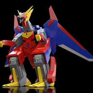 Side view profile of the Good Smile Company MODEROID Gekiryuger model kit transformed into its winged robotic Dragon Animal Mode.