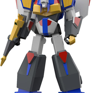 Good Smile Company MODEROID Revolger model kit from Energy Bomb Ganbaruger in its humanoid Fighter Mode standing on a white background.