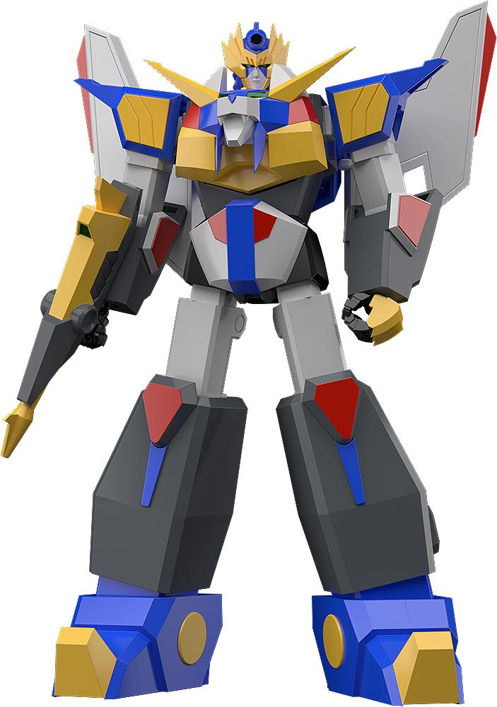 Good Smile Company MODEROID Revolger model kit from Energy Bomb Ganbaruger in its humanoid Fighter Mode standing on a white background.