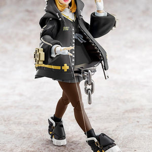 Bridget model kit in a walking pose using her signature red yo-yo weapon with a thin wire lead, part of the Black Color Variant.