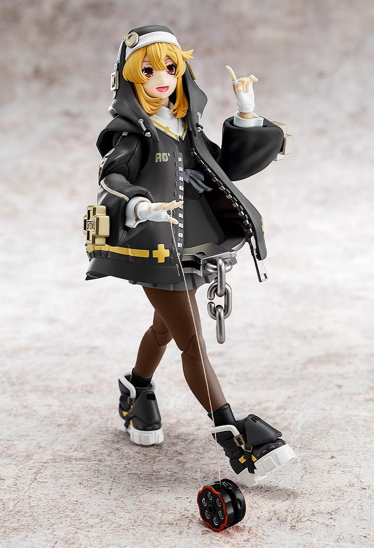 Bridget model kit in a walking pose using her signature red yo-yo weapon with a thin wire lead, part of the Black Color Variant.